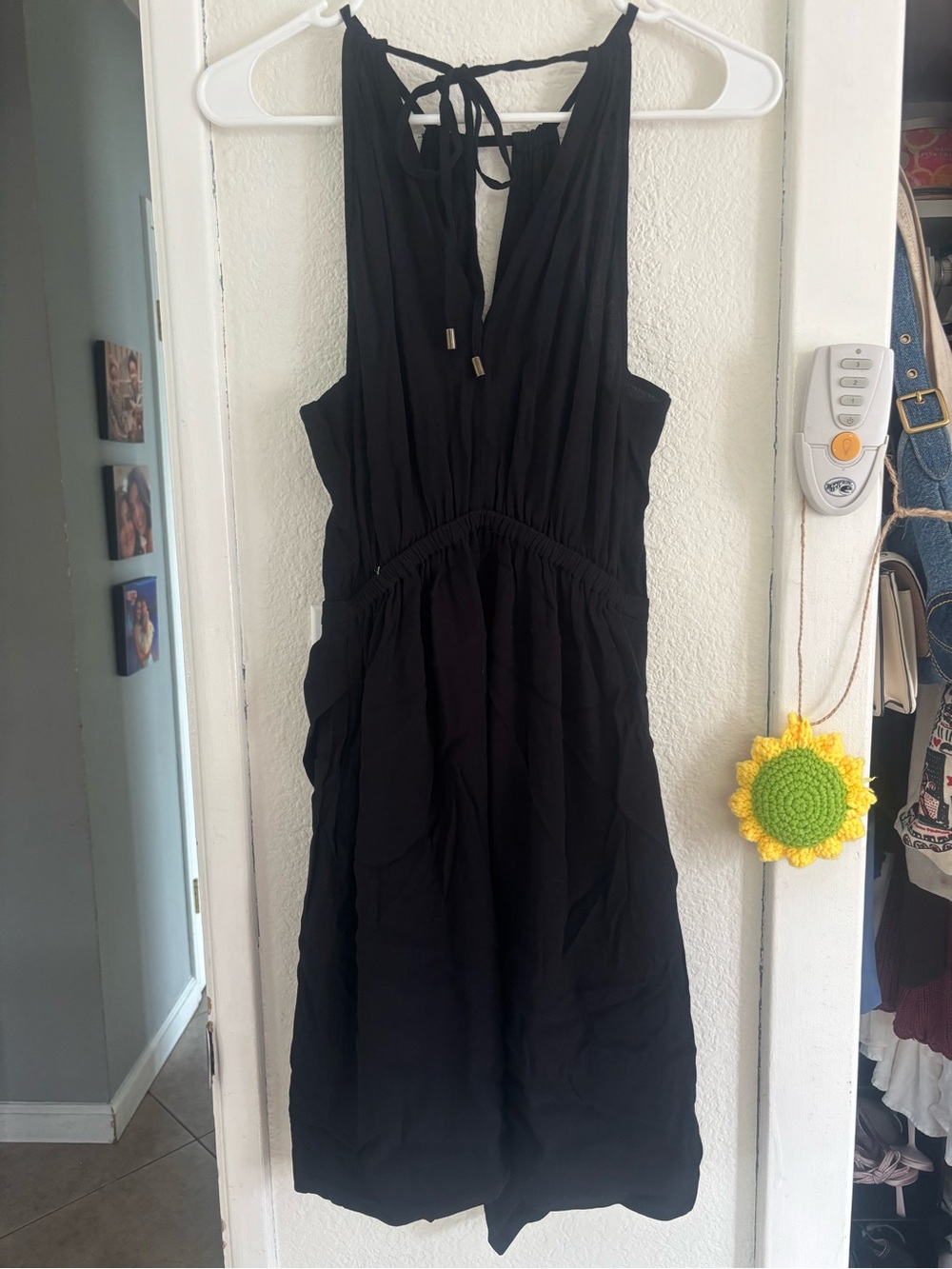 Anthropologie Black Halter Mini Dress - Picture 6 of 12